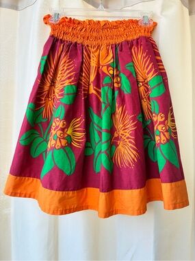 Hawaiian Pau Pa’u Hula Skirt Floral Print